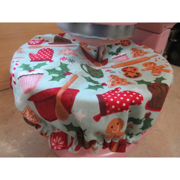 Kitchenaid Bowl Cover, Christmas Baking and Reversible Gingerbread Men - Picture 5 of 6